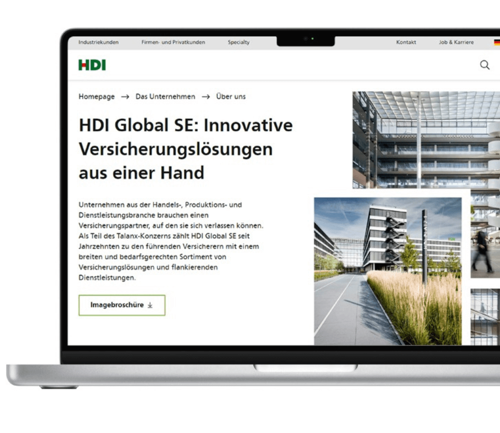 Websiteentwicklung für HDI