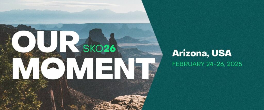 SugarCRM Sales Kick-Off 2026 Plakatdsign mit Grand Canyon im Hintergund.