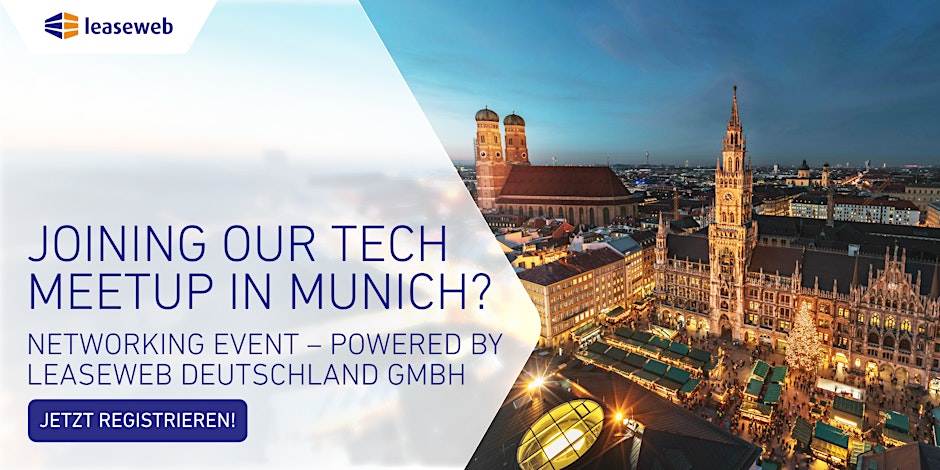 Grafik zum Event Leaseweb Tech MeetUp in München am 13, November 2025